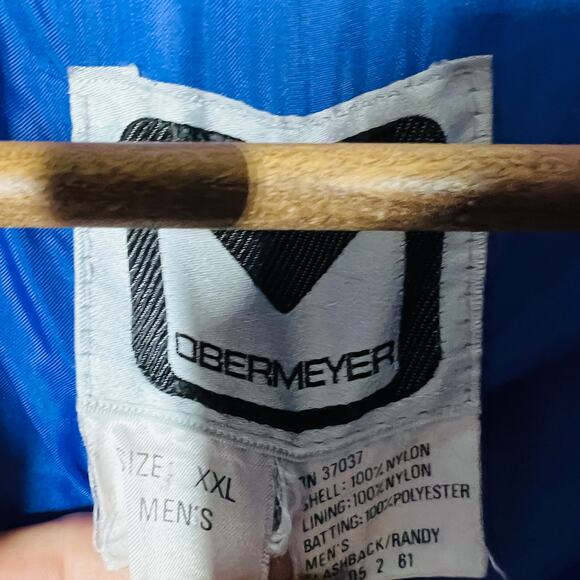 Obermeyer Full Zip Snap Ski Jacket Winter Coat Blue Men - XXL - Picture 6 of 6